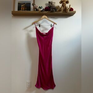 Wilfred “ Fushia Slip Dress” size small